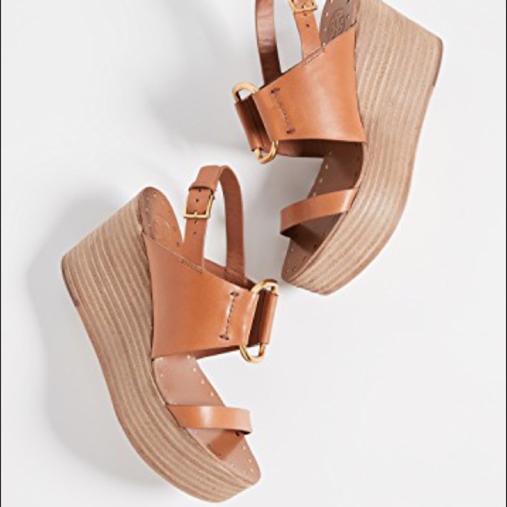 NIB TORY BURCH
Slingback Leather Platform Sandals - Picture 3 of 6